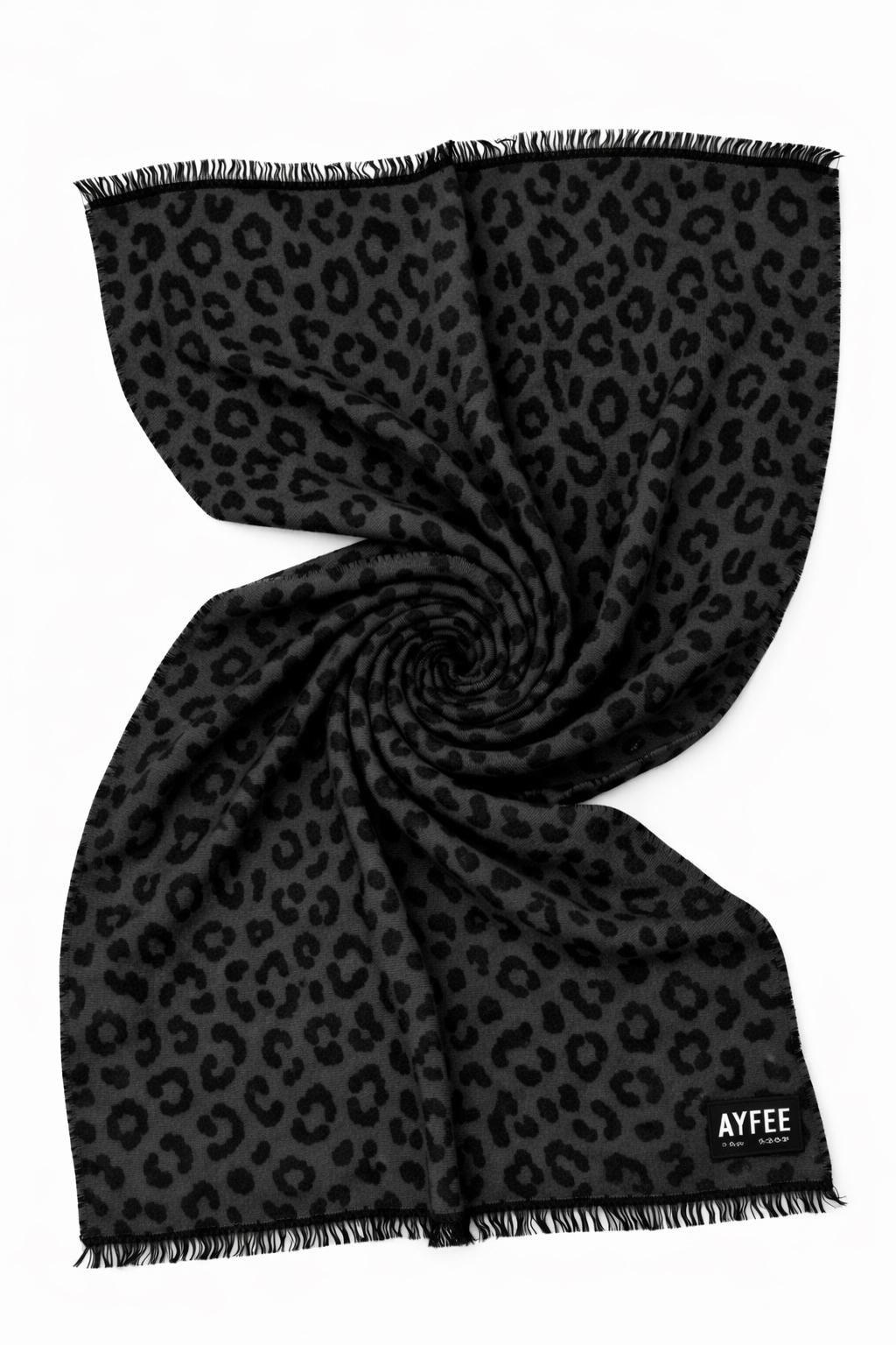 STOLA JACQUARD MACCHIA LUREX,48%PC 36%MD 6%WO 3% VP 3%VI 2%PA 2%PL, M. ITALY   - BLACK